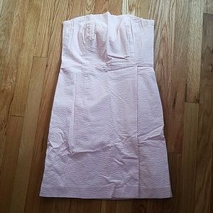 Vineyard Vines Pink Seeraucker Strapless Dress